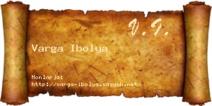 Varga Ibolya névjegykártya